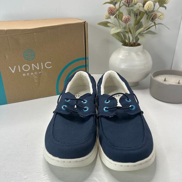 Vionic Skipper Canvas Slip-On Comfort Shoes Navy I4788F1400 Men's US 8M - Picture 2 of 10